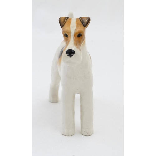 169 - A Beswick model of a wire haired fox terrier dog  , Champion '' Ch. Talavera Romulus '', number 963,... 