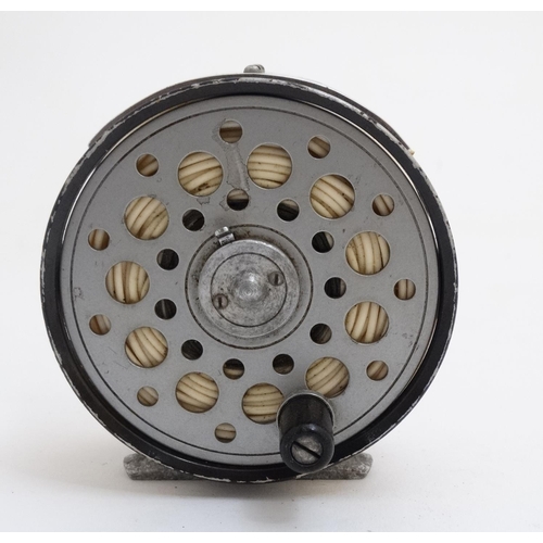 217 - Fly Fishing : A ' Farlow's London ' Sea Trout Fly  reel 3 1/2 '' Serpent ' with wide arbour complete... 