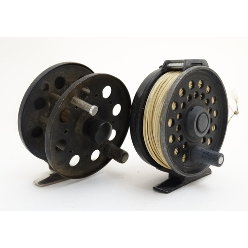 224 - Fishing : An ABU ' Diplomat 156 3'' trout reel and a ' Foremost ' centre pin Trotting Reel 3'' diame... 