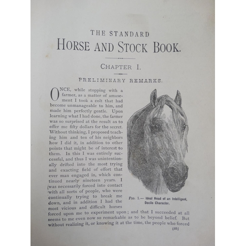 23 - Books:  '' Standard Horse and Stock Book '' by D Magner, c1903, having red leather spine and gilt co... 