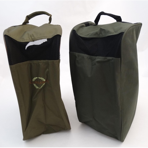 234 - Country Sports: 'Two Welly Bags' for the transport and storage of Wellington Boots, both with zips, ... 