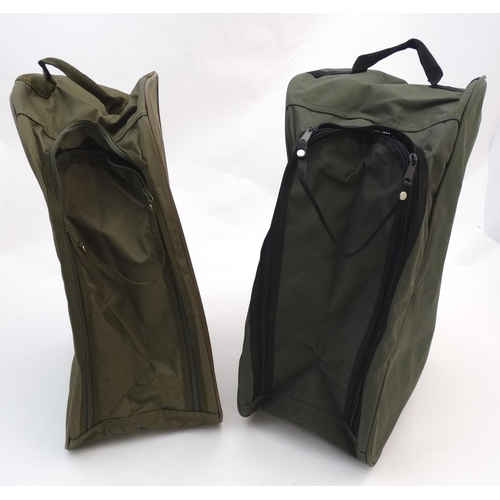 234 - Country Sports: 'Two Welly Bags' for the transport and storage of Wellington Boots, both with zips, ... 