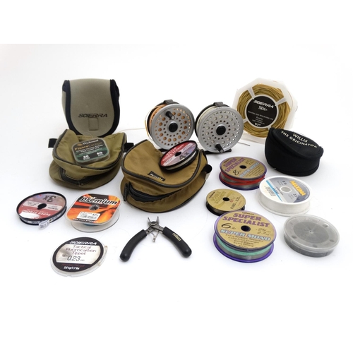 237 - Fishing : Tippet leader lines : Maxima 8lb & 6 lb , Ultima Premium 3.0lb sinking, Drennan Super Spec... 