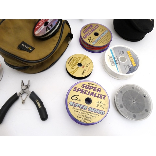 237 - Fishing : Tippet leader lines : Maxima 8lb & 6 lb , Ultima Premium 3.0lb sinking, Drennan Super Spec... 