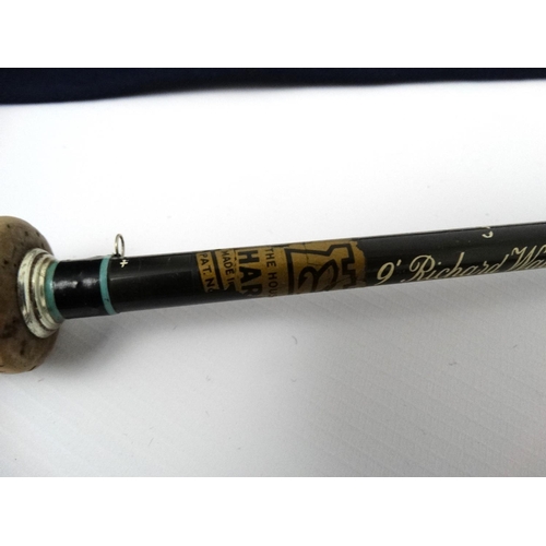 245 - Fly fishing : A Richard Walker and The House of Hardy ( signed) 2 sectional single hand fly rod, 9' ... 