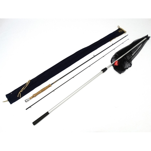 245 - Fly fishing : A Richard Walker and The House of Hardy ( signed) 2 sectional single hand fly rod, 9' ... 