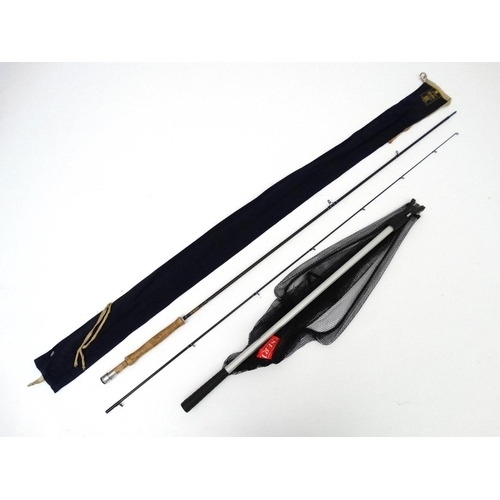 245 - Fly fishing : A Richard Walker and The House of Hardy ( signed) 2 sectional single hand fly rod, 9' ... 