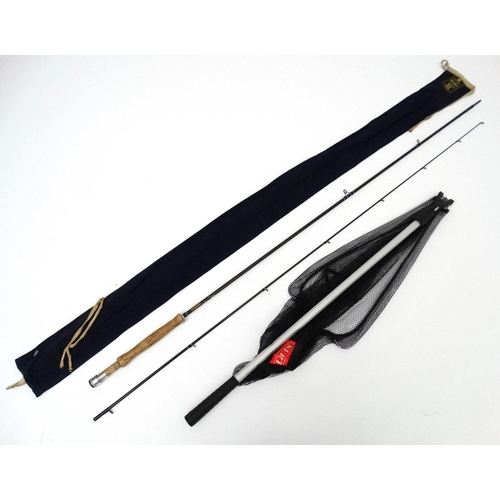 245 - Fly fishing : A Richard Walker and The House of Hardy ( signed) 2 sectional single hand fly rod, 9' ... 