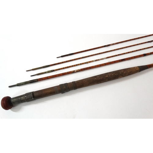 252 - Fishing : A traditional hexagonal Split Cane ( probably Westley Richards)  10' 5'' ( or 9'9'' depend... 