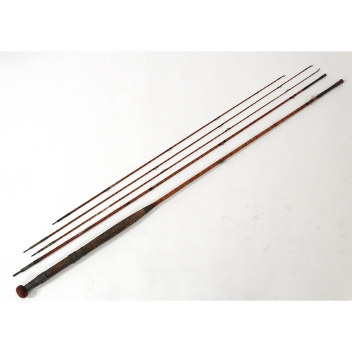 252 - Fishing : A traditional hexagonal Split Cane ( probably Westley Richards)  10' 5'' ( or 9'9'' depend... 