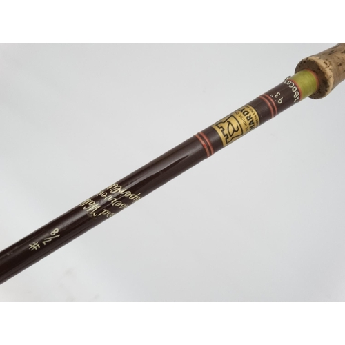 253 - Fishing: A Hardy 9' 3'' fibalite reservoir fly rod, 7-8 ( Richard Walker Superlite ) in makers origi... 