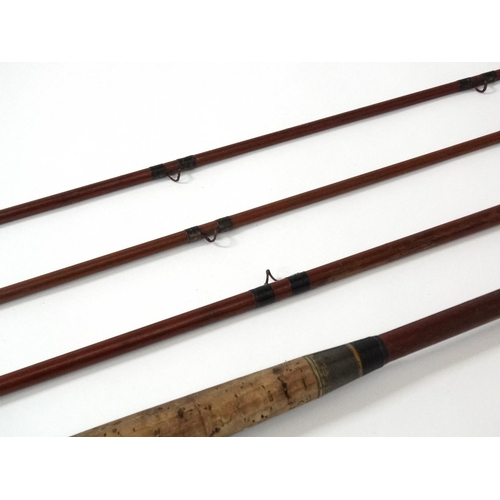 263 - Fishing :A traditional Victorian  12 ' 4'' , 3 piece ( plus one spare end ) Greenheart Salmon rod wi... 