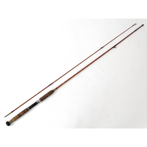 266 - Fishing : A traditional Allan , Glasgow  7' 7'' , 2 piece split cane bound rod  with ferule end piec... 