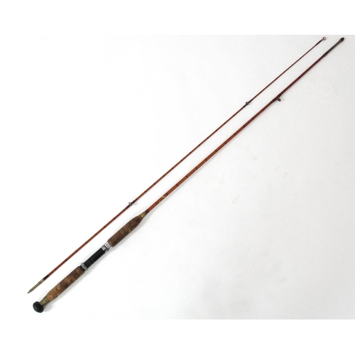 266 - Fishing : A traditional Allan , Glasgow  7' 7'' , 2 piece split cane bound rod  with ferule end piec... 