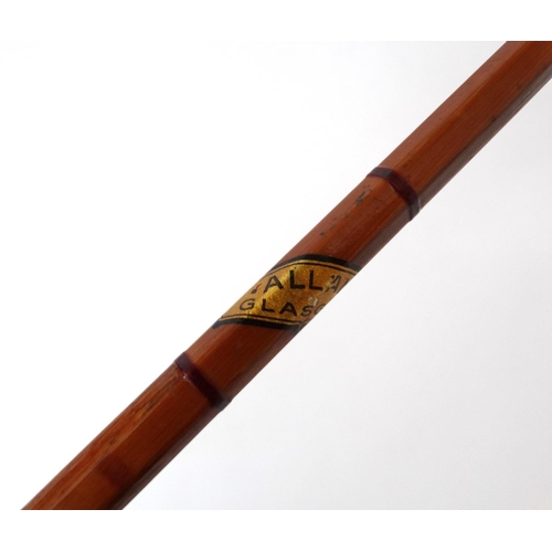 266 - Fishing : A traditional Allan , Glasgow  7' 7'' , 2 piece split cane bound rod  with ferule end piec... 