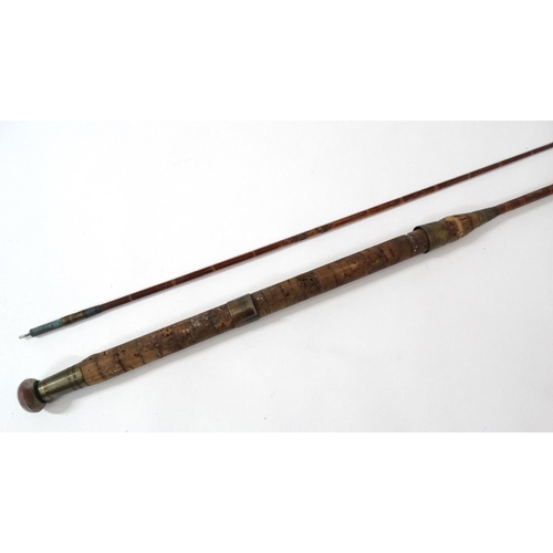 269 - Fishing :A traditional  Allcock's  7' , 2 piece split cane fly rod 'Capella ' and an associated  clo... 