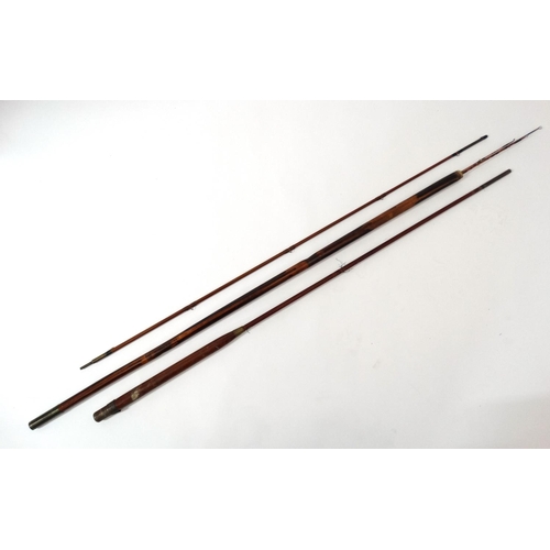 270 - Fishing  A traditional and unusual  12' 4'' , 3 piece (3 spare ends) Greenheart rod with hollow and ... 