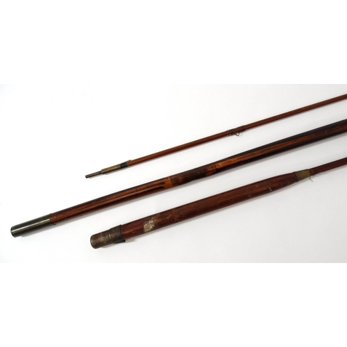 270 - Fishing  A traditional and unusual  12' 4'' , 3 piece (3 spare ends) Greenheart rod with hollow and ... 