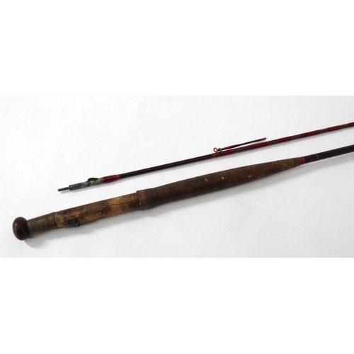 274 - Fishing : A traditional Westley Richards 8' 3'' , 2 piece Greenheart single hand fly rod  signed 'We... 