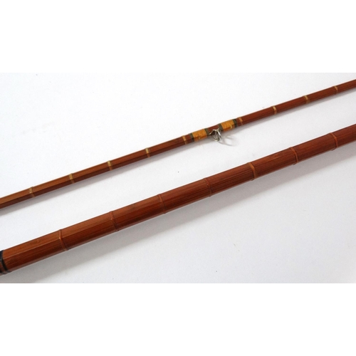 276 - Fishing :A traditional Edgar Sealey , Redditch  10' 6'' , 2 piece split cane bound single hand fly r... 