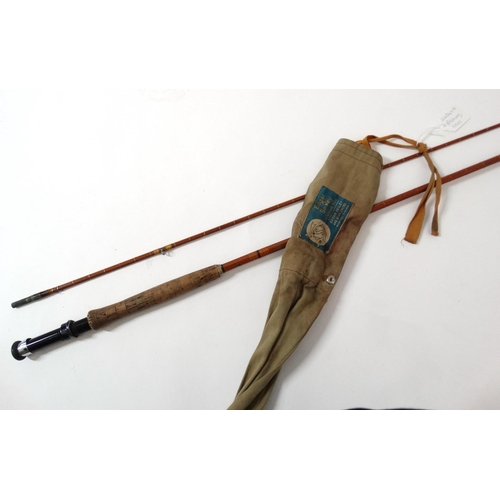 276 - Fishing :A traditional Edgar Sealey , Redditch  10' 6'' , 2 piece split cane bound single hand fly r... 