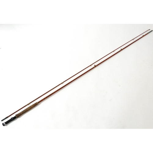 276 - Fishing :A traditional Edgar Sealey , Redditch  10' 6'' , 2 piece split cane bound single hand fly r... 