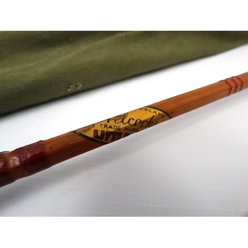 277 - Fly fishing :   An Allcocks (Redditch)  7' 2 pce split cane trout brook fly rod  entitled ' Little G... 