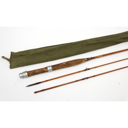 277 - Fly fishing :   An Allcocks (Redditch)  7' 2 pce split cane trout brook fly rod  entitled ' Little G... 