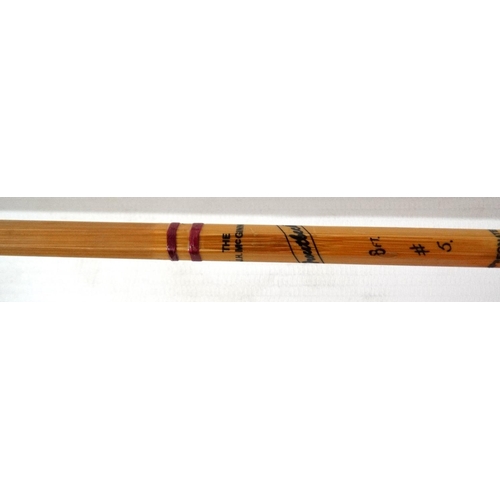 278 - Fishing : A traditional JH McGinn 8' , 2 piece split cane ( impregnated) bound river fly rod ' Trout... 