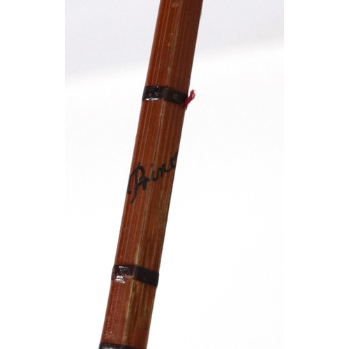 279 - Fishing :A traditional AE Rudge & Son, Redditch  7' 4'' , 2 piece split cane bound single hand fly r... 