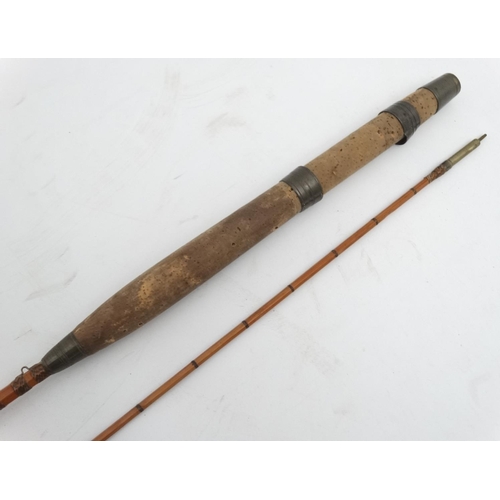 280 - Fishing : A traditional split cane 7' , 2 piece river fly rod ,bound.