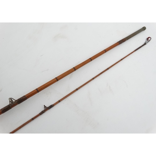 280 - Fishing : A traditional split cane 7' , 2 piece river fly rod ,bound.