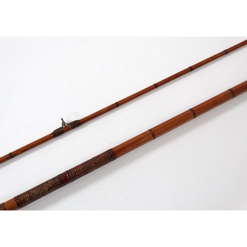 280 - Fishing : A traditional split cane 7' , 2 piece river fly rod ,bound.