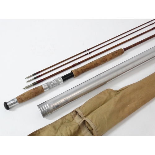 287 - Fishing : a Hardy Bros Ltd  -10' , 3 piece ( with spare end) Split Cane bound single / double hand f... 