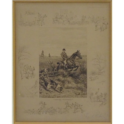 292 - Frank Paton (1855-1909), Signed etching,  'Hunting Incidents', Signed in pencil lower right, 10 1/2 ... 