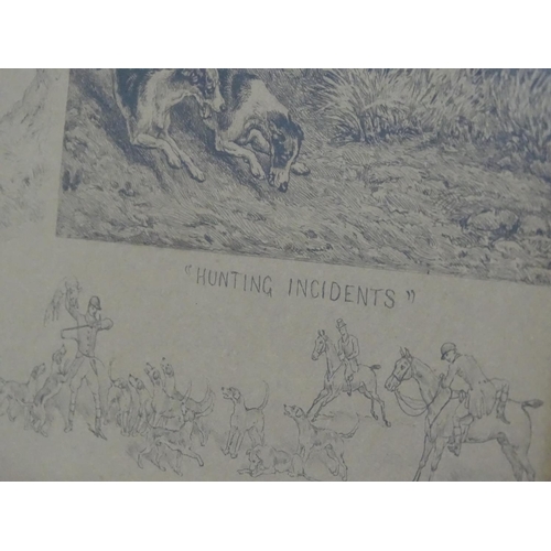 292 - Frank Paton (1855-1909), Signed etching,  'Hunting Incidents', Signed in pencil lower right, 10 1/2 ... 