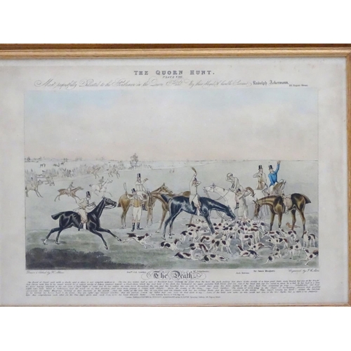 304 - Hunting: The Quorn Hunt, H Alken drawn & etched, engraved by FC Lewis, Four Hand coloured etchings 1... 