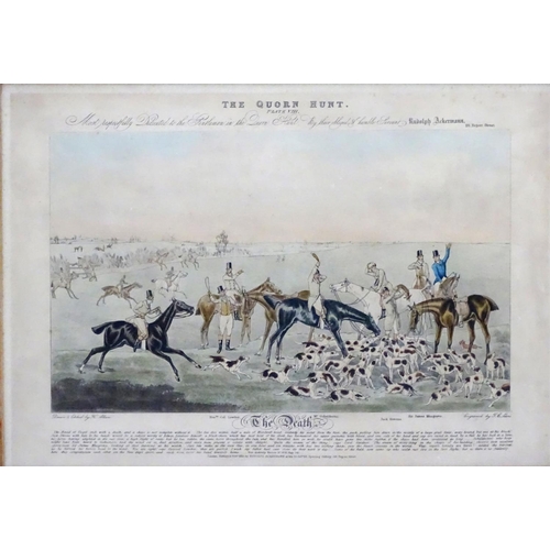 304 - Hunting: The Quorn Hunt, H Alken drawn & etched, engraved by FC Lewis, Four Hand coloured etchings 1... 