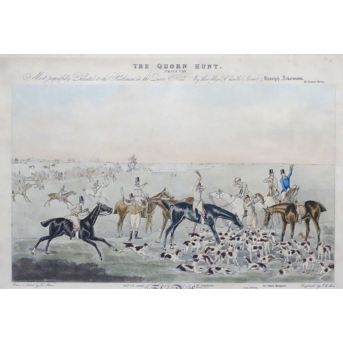 304 - Hunting: The Quorn Hunt, H Alken drawn & etched, engraved by FC Lewis, Four Hand coloured etchings 1... 