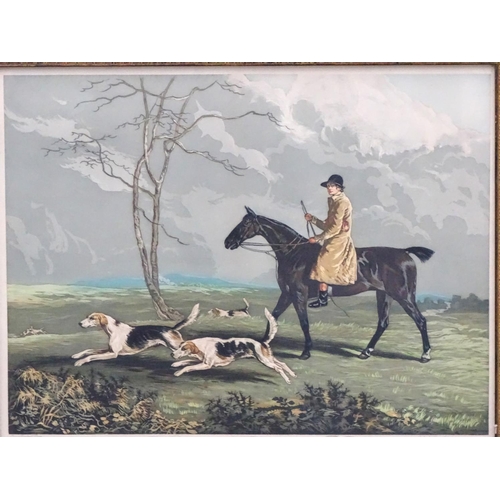 310 - Hunting: Robert Houston after B Marshall 1820, Hand coloured engraving, 'Tom Oldaker huntsman to the... 