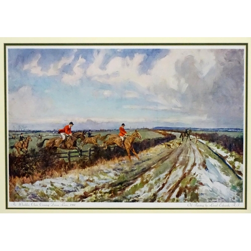 312 - Hunting: After Lionel Dalhousie Robertson Edwards (1878-1966), Coloured print,   'The Whaddon Chase ... 