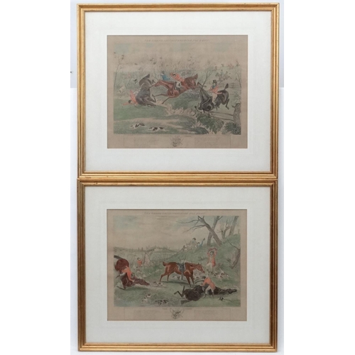 314 - Hunting : Hunt after Samuel Henry Gordon Alken (1810-1894) Set of 4 Aquatint plates with Gum Arabic ... 