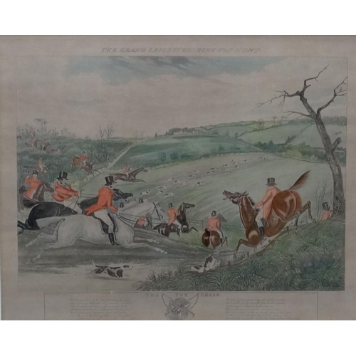 314 - Hunting : Hunt after Samuel Henry Gordon Alken (1810-1894) Set of 4 Aquatint plates with Gum Arabic ... 