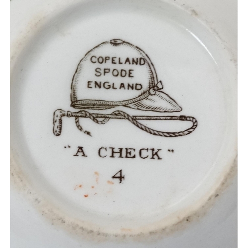 318 - Hunting: A collection of hunting ceramics to include a part tea set comprising 3 bowls, 6 side plate... 