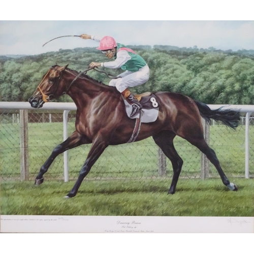 353 - Horse Racing :  SJ Wingate 1986, Signed limited edition coloured print 243/500, ' Dancing Brave , Pa... 