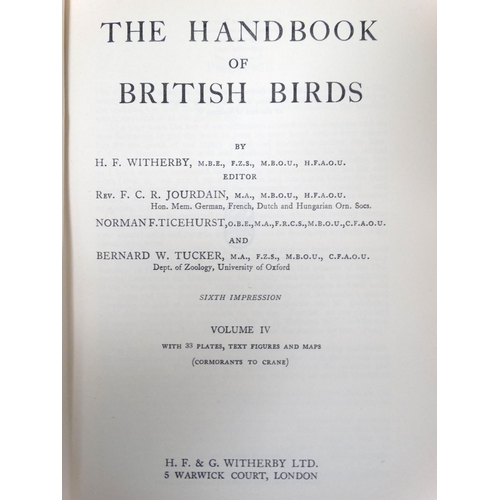 36 - Books: A collection of Ornithological books to include; '' The Handbook of British Birds'' Voulmes 1... 