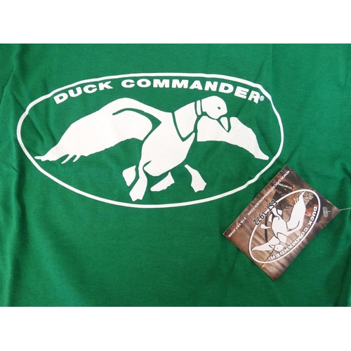 382 - Six Duck Commander t-shirts, three in green, three in brown, all size M, new with tags (6)