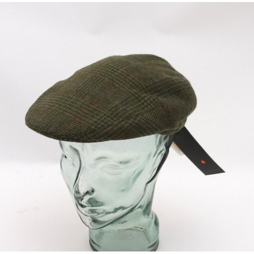 383 - A Laksen ' Bruar ' Tweed Sixpence Flat Cap, Size 56''.