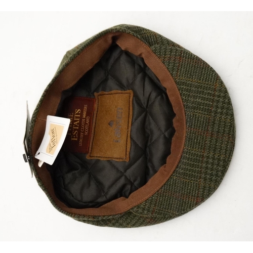 386 - A Laksen ' Bruar ' Tweed Sixpence Flat Cap, Size 57'', new with tags