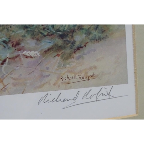 396 - Shooting: Richard Robjent (1937), Signed limited edition coloured print 115/500, Gamebirds, Covey of... 